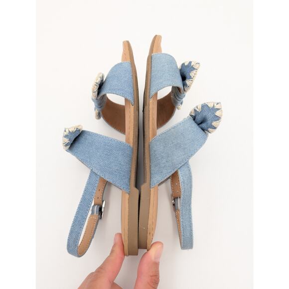 DV by Dolce Vita Kids' Caicey Slingback Sandal Bow Straps Blue Size US1 EU16 - Picture 6 of 9